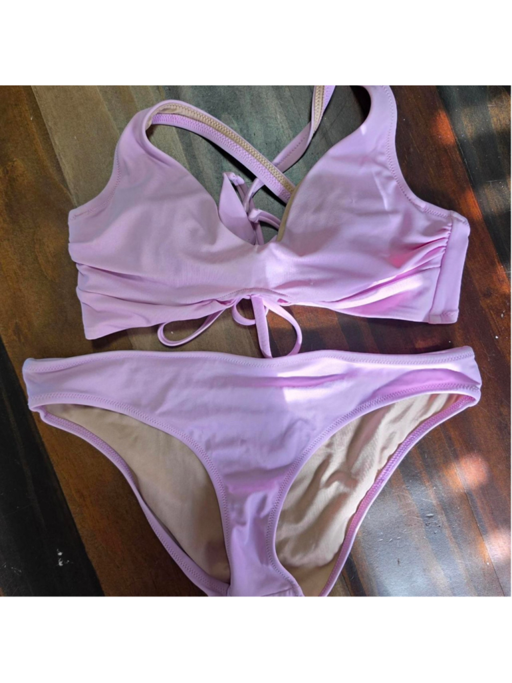 Shade & Shore purple bikini set in size S bottom 32B top #swimwear #beachwear